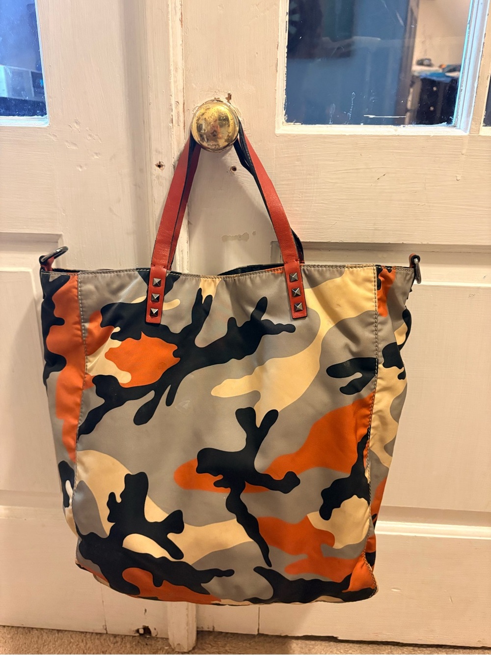 Valentino Rockstud Camoflauge Tote